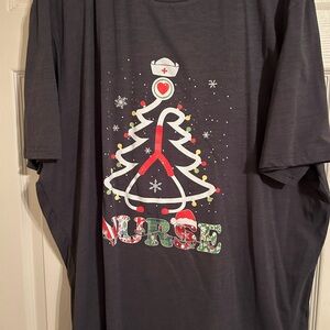 Holiday Nurse T-Shirt - Charcoal Gray
